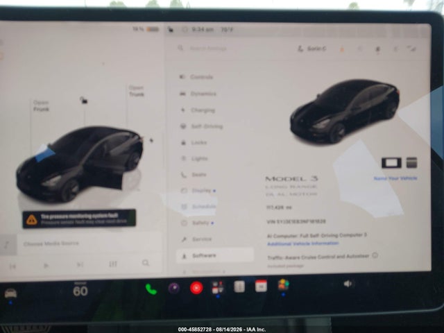 Aukcja sprzedaży 2022 Tesla Model 3 Long Range Dual Motor All-wheel Drive, vin: 5YJ3E1EB3NF181828, numer aukcji: 45852728