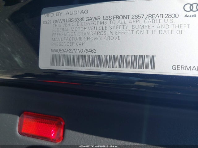 Aukcja sprzedaży 2021 Audi A6 Premium Plus 45 Tfsi Quattro S Tronic/sport Premium Plus 45 Tfsi Quattro S Tronic, vin: WAUE3AF22MN079463, numer aukcji: 45852743