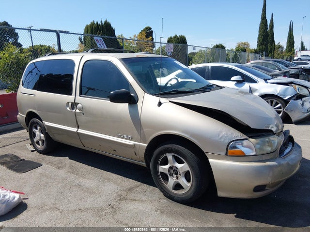 1999 Nissan Quest Gle/gxe/se მანქანა იყიდება აუქციონზე, vin: 4N2XN11T2XD828419, აუქციონის ნომერი: 45852983