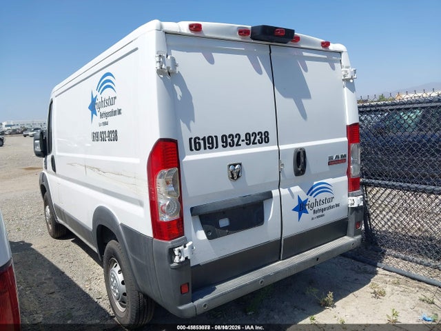45853078 :رقم المزاد ، 3C6TRVNGXKE532136 vin ، 2019 Ram Promaster 1500 Low Roof 118 Wb مزاد بيع