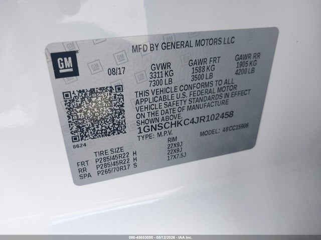 Chevrolet Suburban Lt 2018 1GNSCHKC4JR102458 Image 9