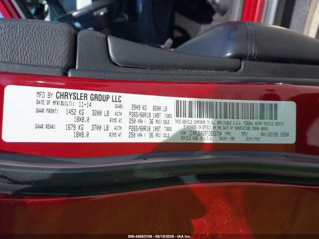 Aukcja sprzedaży 2015 Jeep Grand Cherokee Laredo, vin: 1C4RJEAG5FC693734, numer aukcji: 45853109
