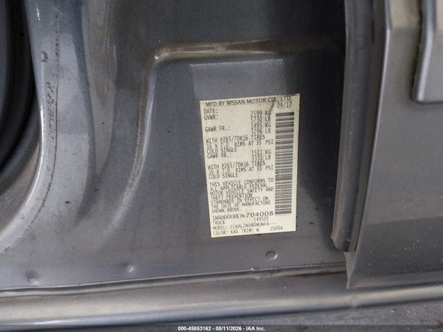 45853162 :رقم المزاد ، 1N6DD0ER8JN704008 vin ، 2018 Nissan Frontier Sv مزاد بيع