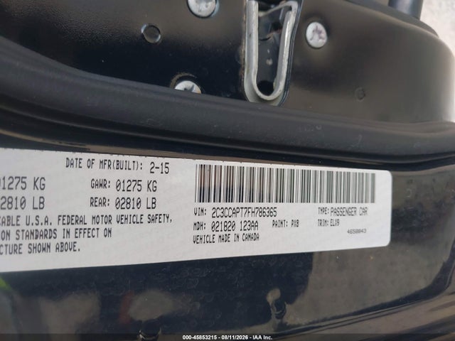 Aukcja sprzedaży 2015 Chrysler 300c Platinum, vin: 2C3CCAPT7FH786365, numer aukcji: 45853215