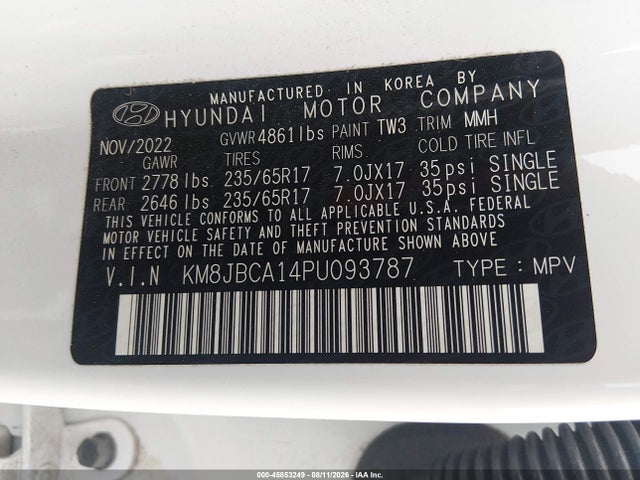 Hyundai Tucson Hybrid Blue 2023 KM8JBCA14PU093787 Image 9