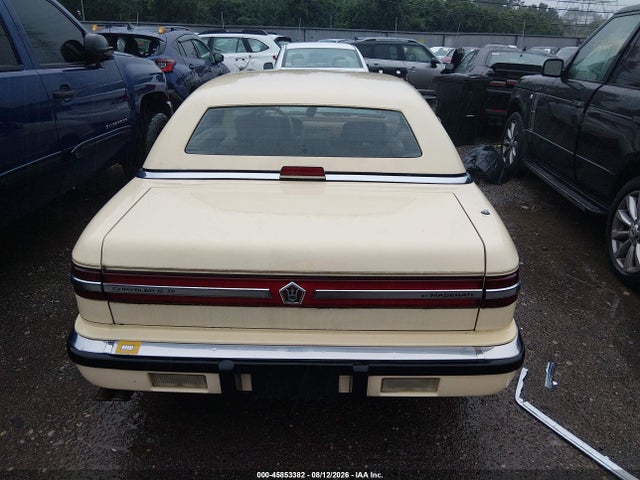 1989 Chrysler Tc By Maserati მანქანა იყიდება აუქციონზე, vin: ZC2FR1100KB204237, აუქციონის ნომერი: 45853382