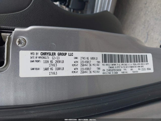 2014 Dodge Grand Caravan Se მანქანა იყიდება აუქციონზე, vin: 2C4RDGBG7ER260360, აუქციონის ნომერი: 45853388