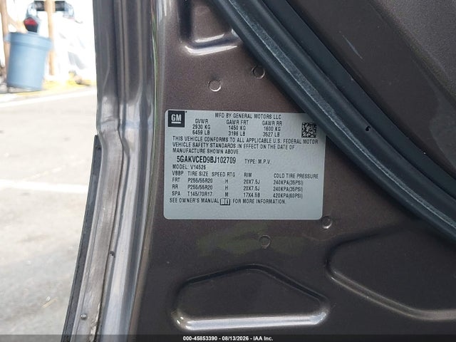 Продажа на аукционе авто 2011 Buick Enclave 2xl, vin: 5GAKVCED9BJ102709, номер лота: 45853390