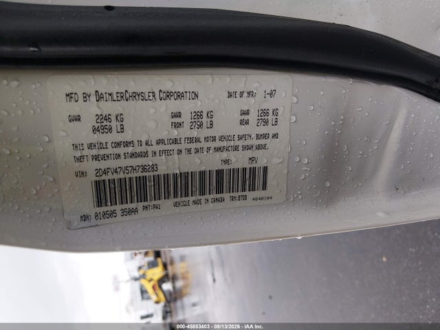 45853403 :رقم المزاد ، 2D4FV47V57H736283 vin ، 2007 Dodge Magnum مزاد بيع