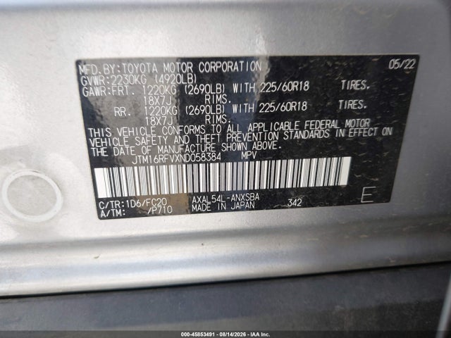 Toyota Rav4 Hybrid Se 2022 JTM16RFVXND058384 Image 9