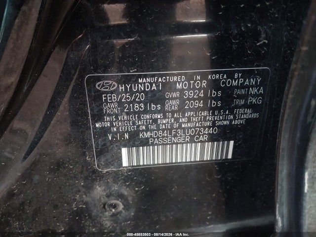 KMHD84LF3LU073440 Hyundai Elantra Limited
