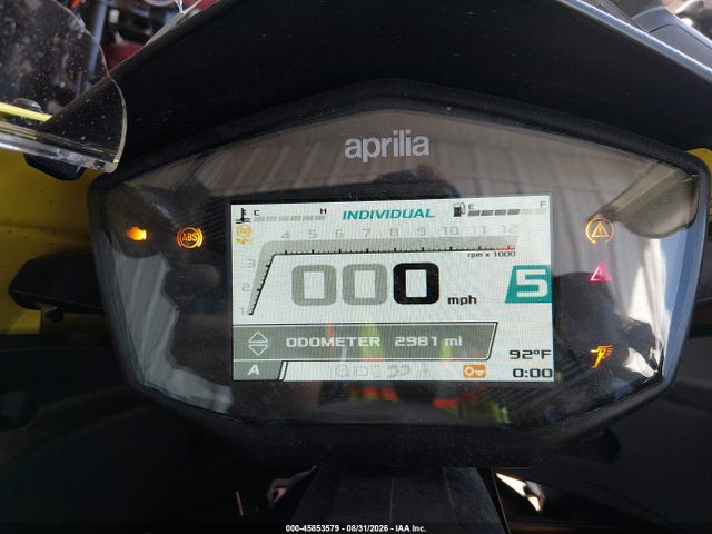 Продажа на аукционе авто 2022 Aprilia Rs 660, vin: ZD4KSUG03NS000221, номер лота: 45853579