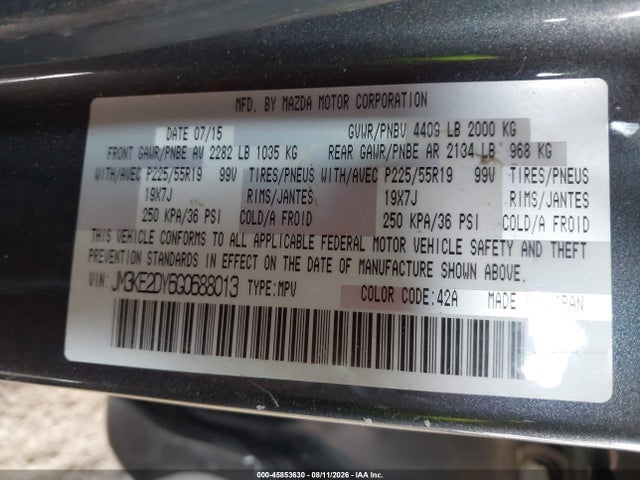 JM3KE2DY6G0688013 Mazda Cx-5 Grand Touring