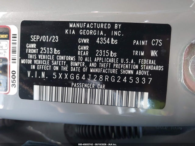 KIA K5 Gt-line 2024 5XXG64J28RG245337 Image 9