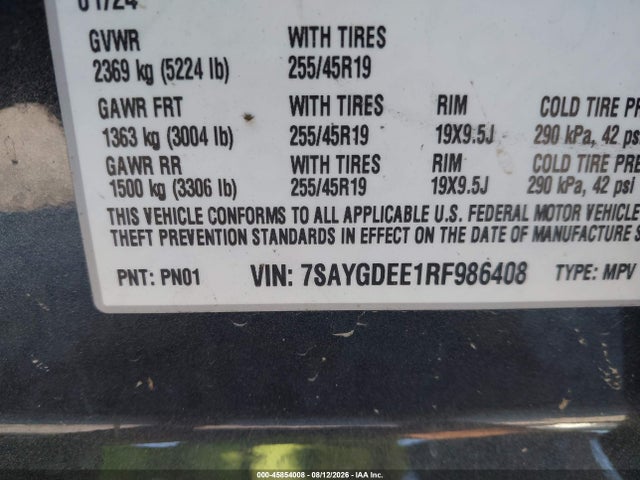 Продажа на аукционе авто 2024 Tesla Model Y Long Range Dual Motor All-wheel Drive, vin: 7SAYGDEE1RF986408, номер лота: 45854008