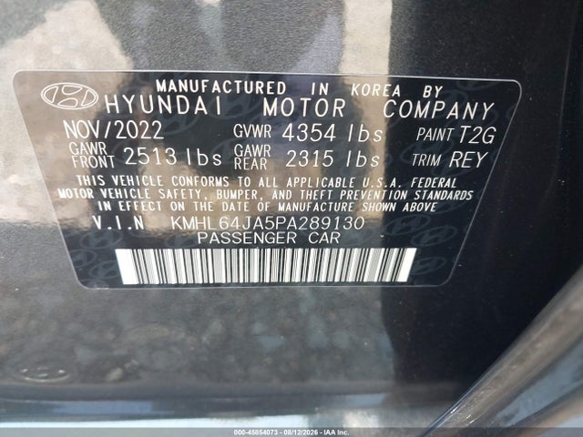Продаж на аукціоні авто 2023 Hyundai Sonata Sel, vin: KMHL64JA5PA289130, номер лоту: 45854073