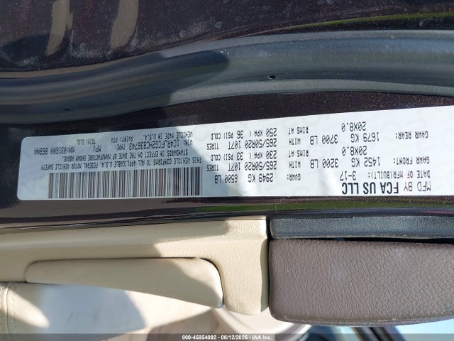 Продажа на аукционе авто 2017 Jeep Grand Cherokee Overland, vin: 1C4RJFCG2HC836743, номер лота: 45854092