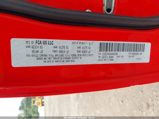 Aukcja sprzedaży 2017 Dodge Charger Sxt Rwd, vin: 2C3CDXHG3HH642381, numer aukcji: 45854148