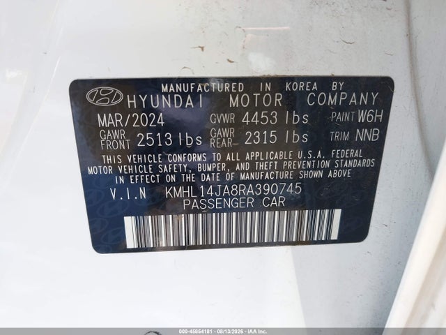 Hyundai SONATA SEL 2024 KMHL14JA8RA390745 Image 9