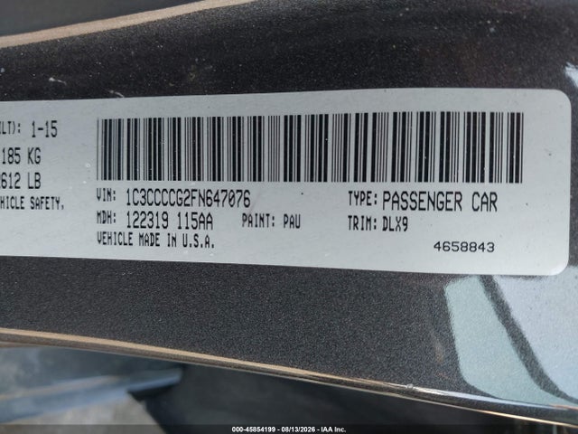 Aukcja sprzedaży 2015 Chrysler 200 C, vin: 1C3CCCCG2FN647076, numer aukcji: 45854199