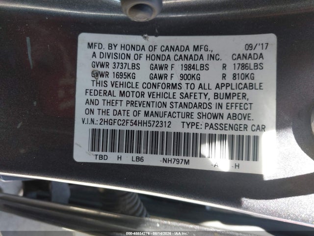 2HGFC2F54HH572312 Honda Civic Lx