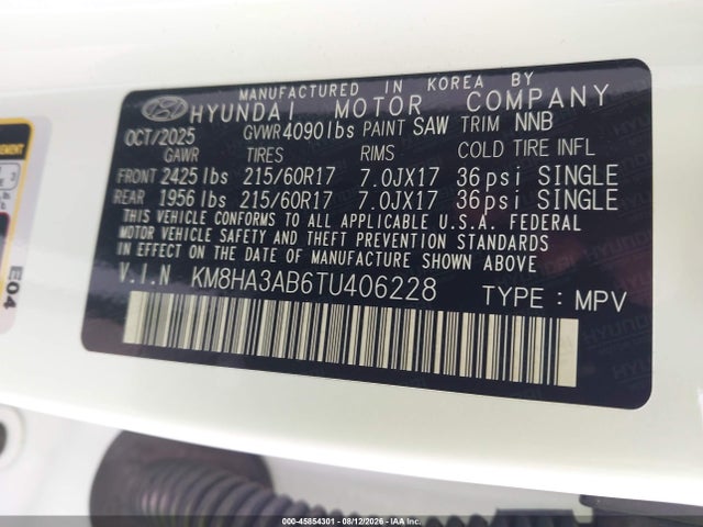 Hyundai Kona Se 2026 KM8HA3AB6TU406228 Image 9