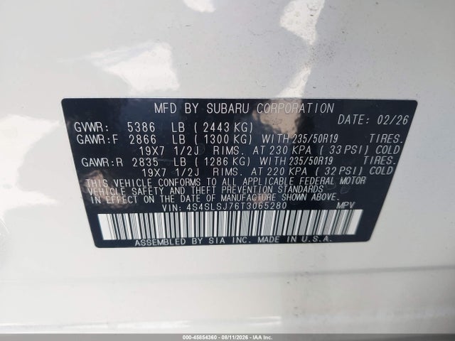 Subaru Forester Sport 2026 4S4SLSJ76T3065280 Image 9