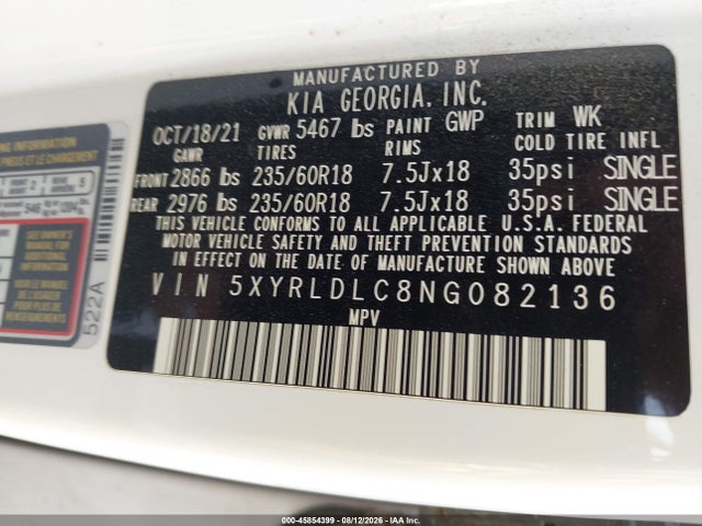 KIA Sorento X-line S 2022 5XYRLDLC8NG082136 Image 9