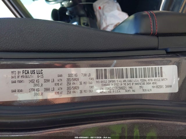 Продаж на аукціоні авто 2015 Dodge Durango R/t, vin: 1C4SDJCT7FC908221, номер лоту: 45854481