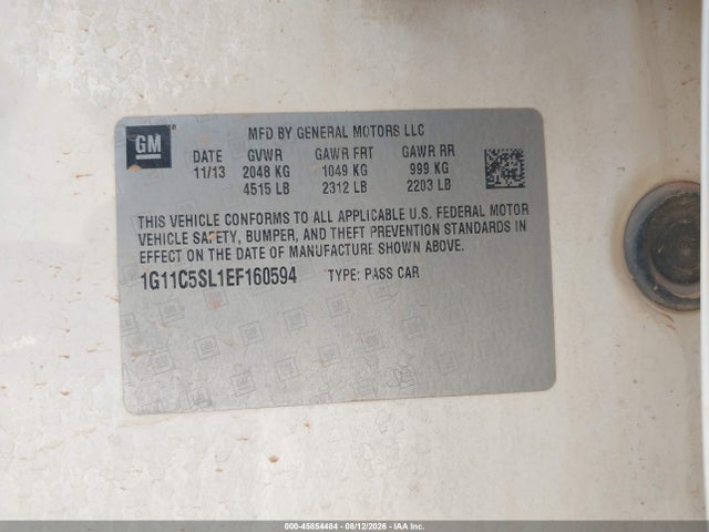 1G11C5SL1EF160594 Chevrolet MALIBU 1LT