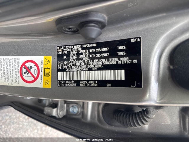 Aukcja sprzedaży 2016 Lexus Nx 200t, vin: JTJBARBZ5G2095978, numer aukcji: 45854493