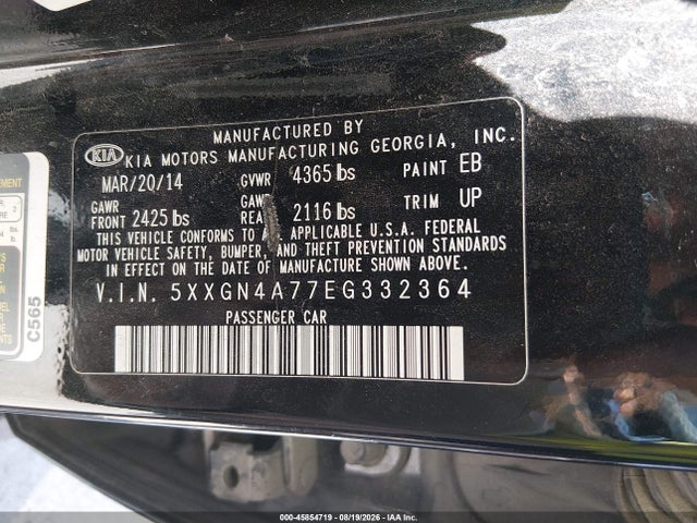KIA OPTIMA EX 2014 5XXGN4A77EG332364 Image 9