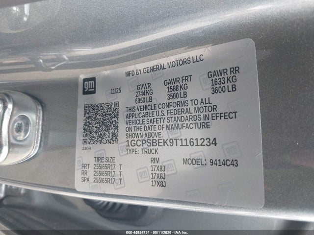 1GCPSBEK9T1161234 Chevrolet Colorado Wt