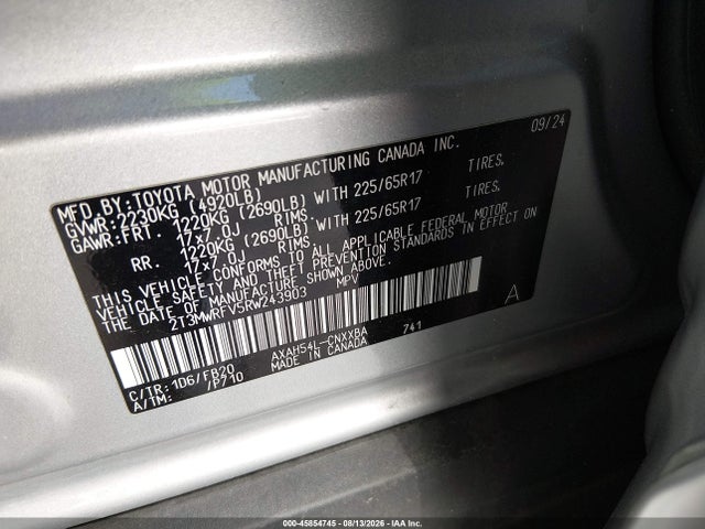 2T3MWRFV5RW243903 Toyota Rav4 Hybrid Le