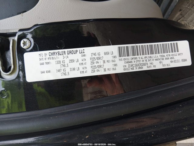 45854753 :رقم المزاد ، 2C4RC1BGXER326870 vin ، 2014 Chrysler Town & Country Touring مزاد بيع