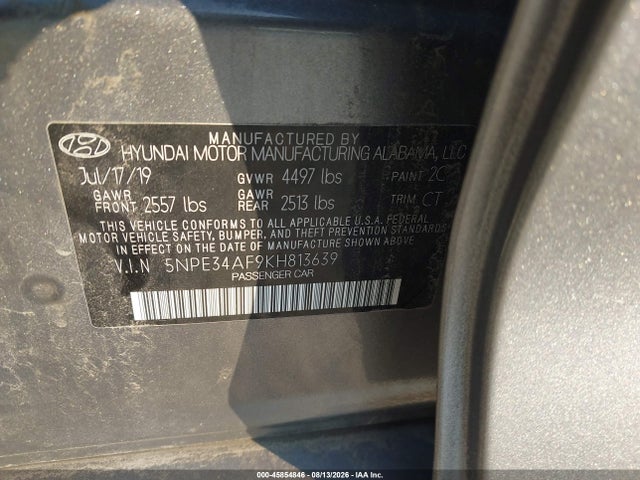 Hyundai SONATA SEL 2019 5NPE34AF9KH813639 Image 9