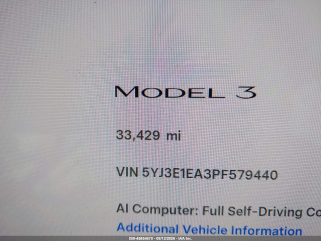 Tesla Model 3 Rear-wheel Drive 2023 5YJ3E1EA3PF579440 Image 14