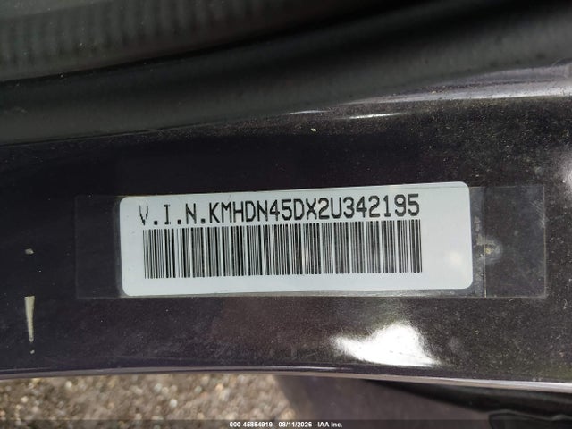 45854919 :رقم المزاد ، KMHDN45DX2U342195 vin ، 2002 Hyundai Elantra Gls مزاد بيع