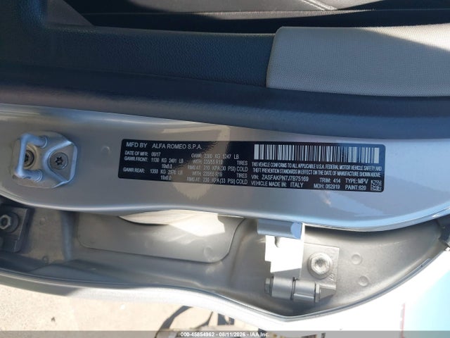 Продаж на аукціоні авто 2018 Alfa Romeo Stelvio Sport Awd, vin: ZASFAKPN7J7B75169, номер лоту: 45854962
