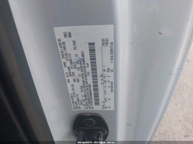 2021 Ford F-150 Xl მანქანა იყიდება აუქციონზე, vin: 1FTEX1EP5MKE51593, აუქციონის ნომერი: 45855076