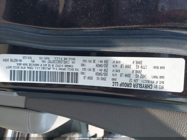 Продаж на аукціоні авто 2012 Dodge Durango Crew, vin: 1C4RDJDG6CC337767, номер лоту: 45855098
