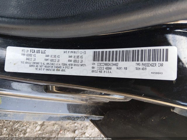 2016 Chrysler 200 Limited მანქანა იყიდება აუქციონზე, vin: 1C3CCCAB6GN154462, აუქციონის ნომერი: 45855124
