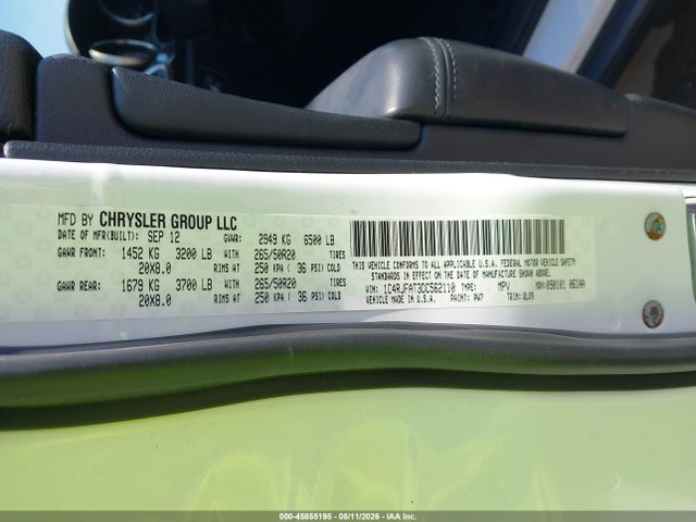 45855195 :رقم المزاد ، 1C4RJFAT3DC562110 vin ، 2013 Jeep Grand Cherokee Laredo Altitude مزاد بيع