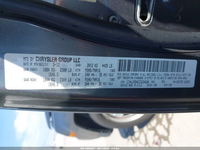 Aukcja sprzedaży 2012 Jeep Patriot Sport, vin: 1C4NJPBA6CD634606, numer aukcji: 45855207