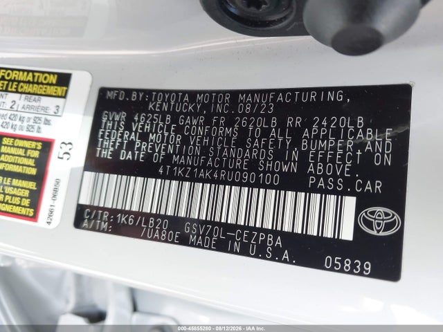 4T1KZ1AK4RU090100 Toyota Camry Xse V6