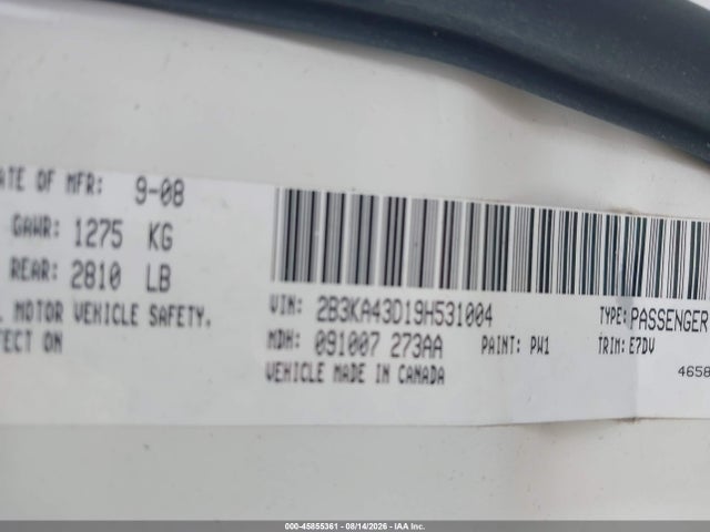 Aukcja sprzedaży 2009 Dodge Charger Se, vin: 2B3KA43D19H531004, numer aukcji: 45855361