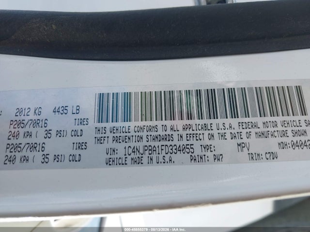 1C4NJPBA1FD334055 Jeep Patriot Sport