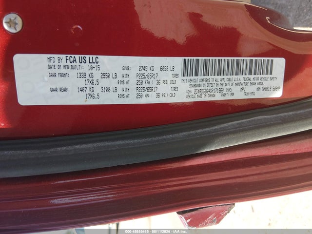 Dodge Grand Caravan Se 2016 2C4RDGBG4GR171560 Image 9