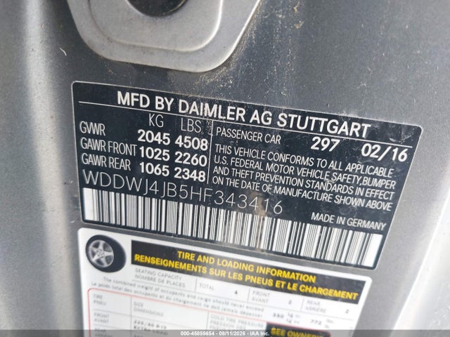 WDDWJ4JB5HF343416 Mercedes-Benz C 300