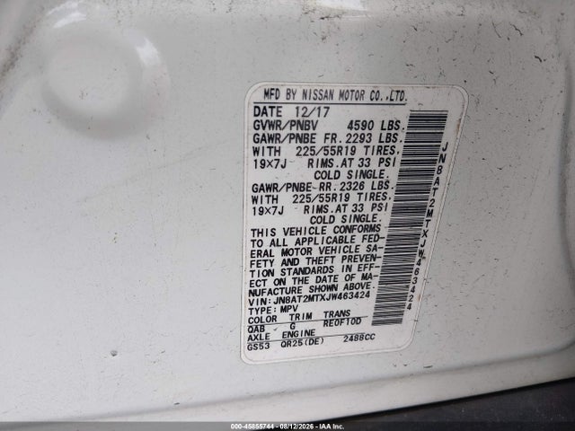 Nissan Rogue Sl 2018 JN8AT2MTXJW463424 Image 9